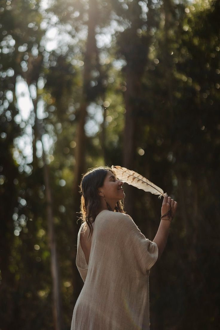 A quiet profile in forest light